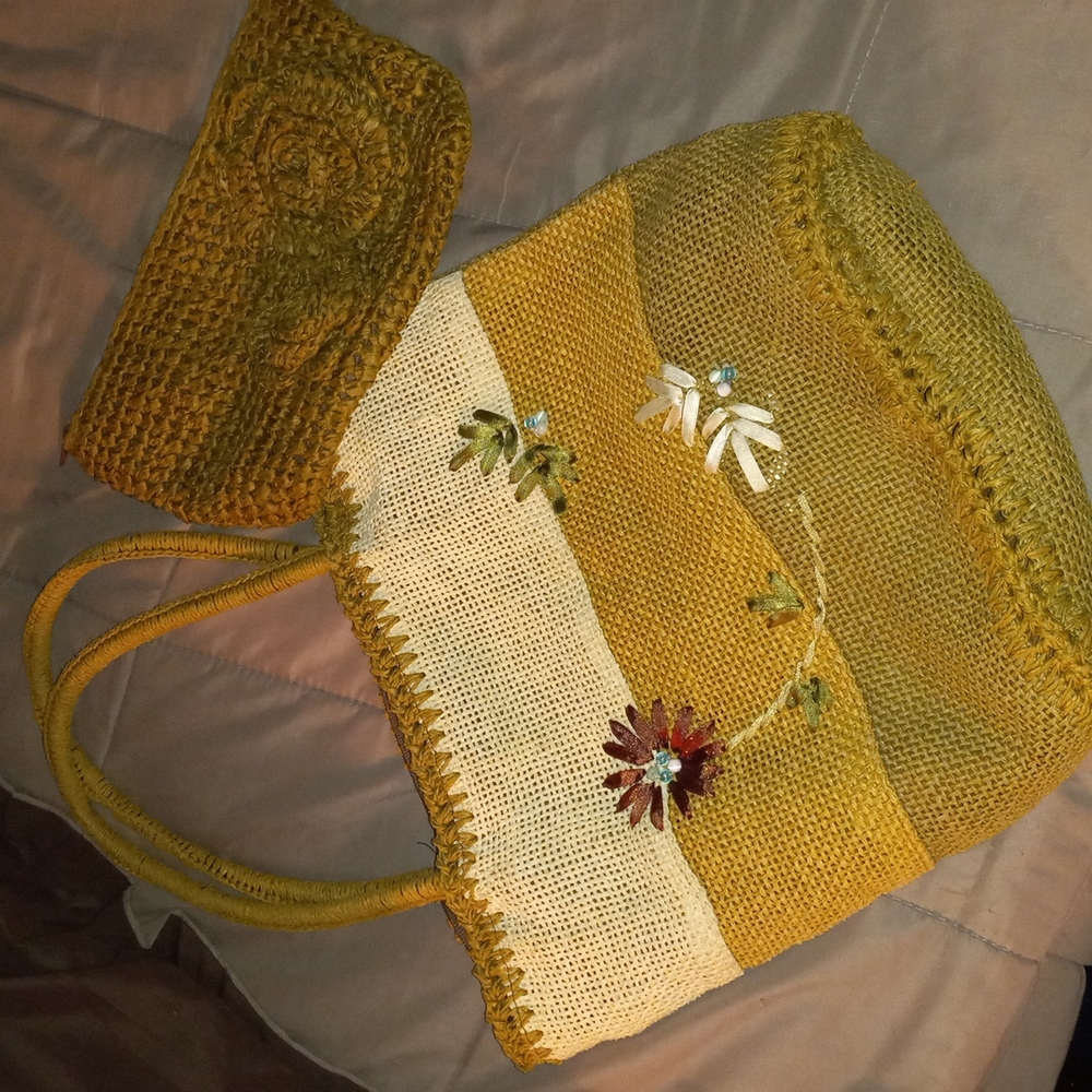 Makeup bag & Purse Beautiful design with flowers
